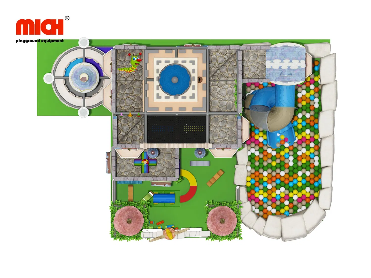 Mich Naughty Castle, Indoor Children Entertainment Playground Equipment for Sale