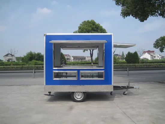 BBQ Food Truck Outdoor Food Trailer Customized Vintage Mobile Cart 